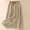 Khaki, variant on Womens Cotton Linen Retro Loose Fit Casual A Line Skirt Stretchy Waistband Breathable with Drawstring Light Blue XXL(XXL)