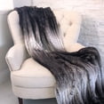 thumbnail image 2 of Plutus 60" x 96" Chocolate Faux Fur Luxury Throw in Brown Ivory, 2 of 2
