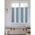 thumbnail image 6 of Tier Curtains 45 Inches Long, Blue Ombre Stripe Window Treatment Curtain Drapes, Farmhouse Simple Striped Small Curtain Drapes for Bathroom Laundry Room, 27.5"x45", 2 Panels, 6 of 7