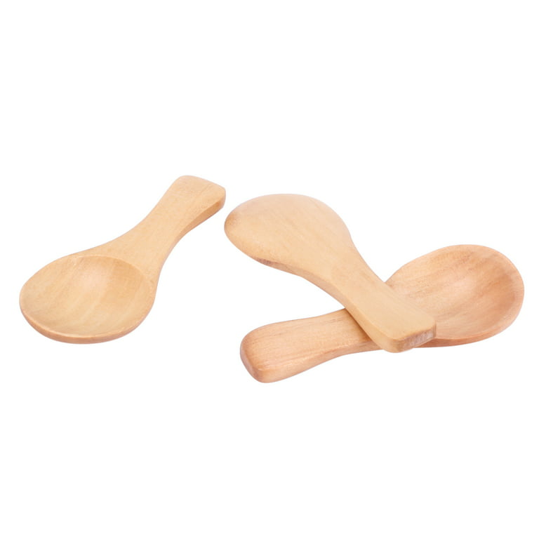 Small Wooden Salt Spoon - 20 Pack Mini Wood Spoon with Short Handle,  Perfect for Small Jars of Jam, Spices, Condiments, Seasoning, Sugar, Honey