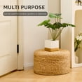 thumbnail image 6 of IVV Natural Handwoven Crafted Ottoman, Round Footrest Entryway Shoe Changing Stool, Living Room Bedroom Decorated Seat/Accent Table, No Assembly, 17.7"L x 17.7"W x 7.9"H, 6 of 7