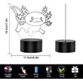 thumbnail image 3 of YSITIAN 3D Axolotl Lamp Night Light 16 Colors Changing Decoration Dimmable Illusion Lamp Bedroom Decor as Xmas Holiday Birthday Gifts for Boys Girls YT03-112, 3 of 5