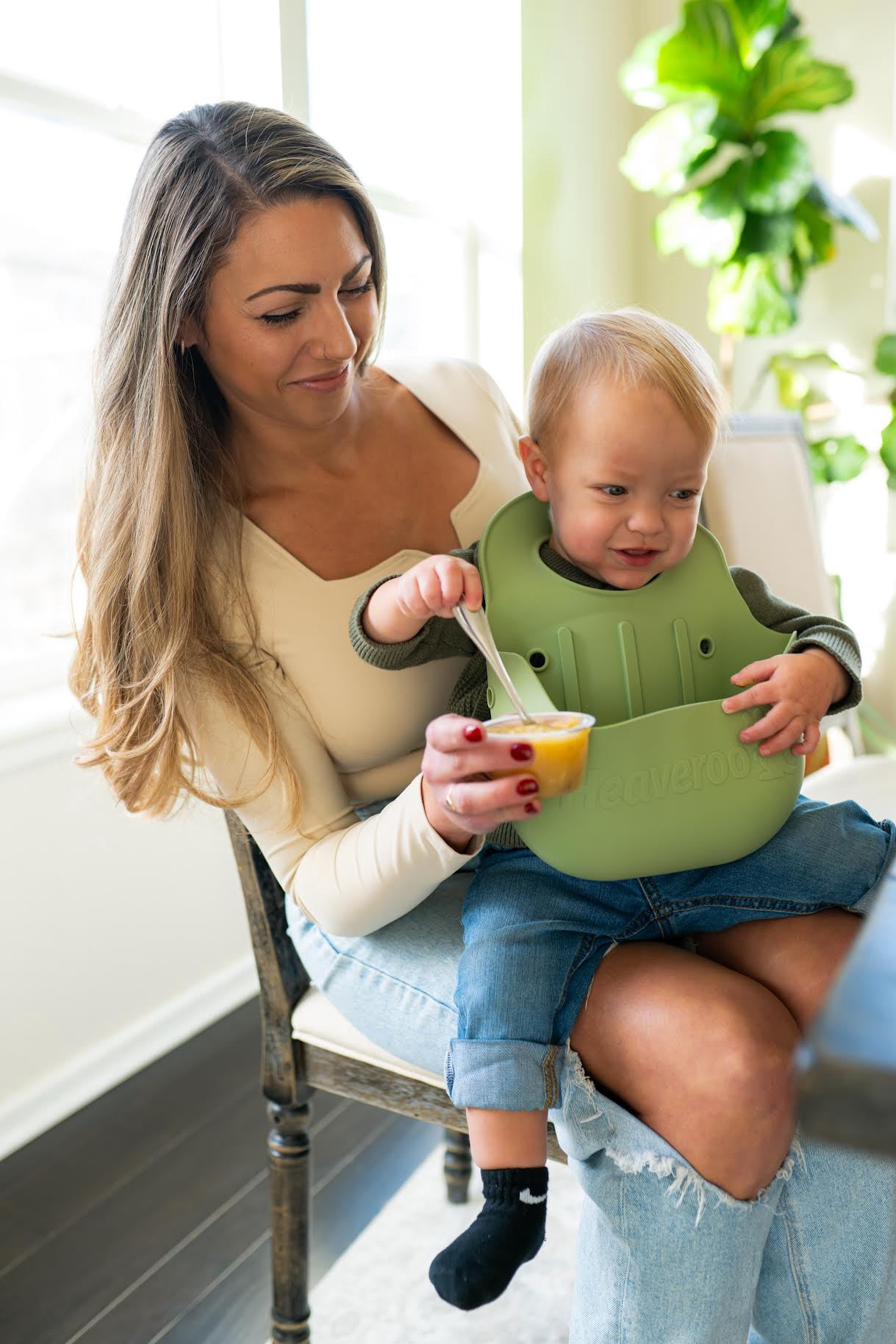 Heaveroo Silicone Vomit Bib, America's 1st Safety Compliant Vomit Bib, XL Bucket Design to Catch Vomit and other Messes