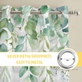 thumbnail image 6 of Eucalyptus Leaves Kitchen Curtains Window Panels, Summer Botanical Insulated Window Treatment Curtain, Grommet Curtains for Bedroom/Living Room/Bathroom, 2 Piece 42"Wx63"L, 6 of 8