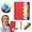 Red, variant on Clearance Under $5.5! 60 Pieces Of Cowhide Paper Color Notebook With Pen, Note And Message Composition Notebook Notepad