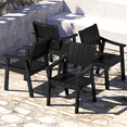 thumbnail image 5 of Wingyz Outside Dining Armchairs Set of 4 Patio Chairs for Outdoor Porch Lawn Garden Backyard, Black, 5 of 8