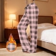 thumbnail image 2 of SGMVNU Pajama Pants for Women Plaid Cozy Loungewear Plaid Winter Warm Pj Bottoms Fuzzy Sleepwear Comfy Homewear(Pink, 4XL), 2 of 5