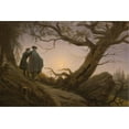 thumbnail image 2 of Art.com Two Men Contemplating the Moon Stretched Canvas Print Wall Art by Caspar David Friedrich, 24" x 16", 2 of 4