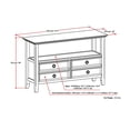 thumbnail image 3 of Simpli Home Amherst 48 inch Wide Solid Wood Transitional Console Sofa Table in Distressed Grey, 3 of 11