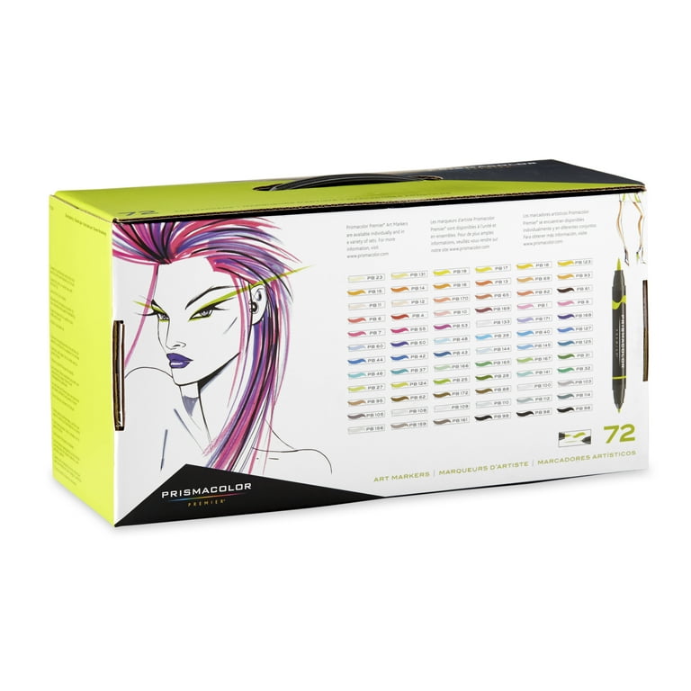 Prismacolor Premier Dual-Ended Art Markers, Fine and Brush Tip, 72