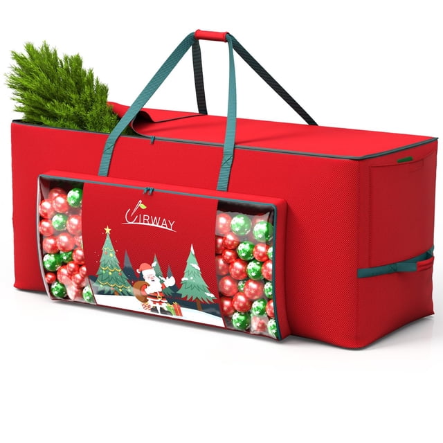 Bolsa de almacenamiento para árbol de Navidad UIRWAY 9 pies 600D Oxford roja