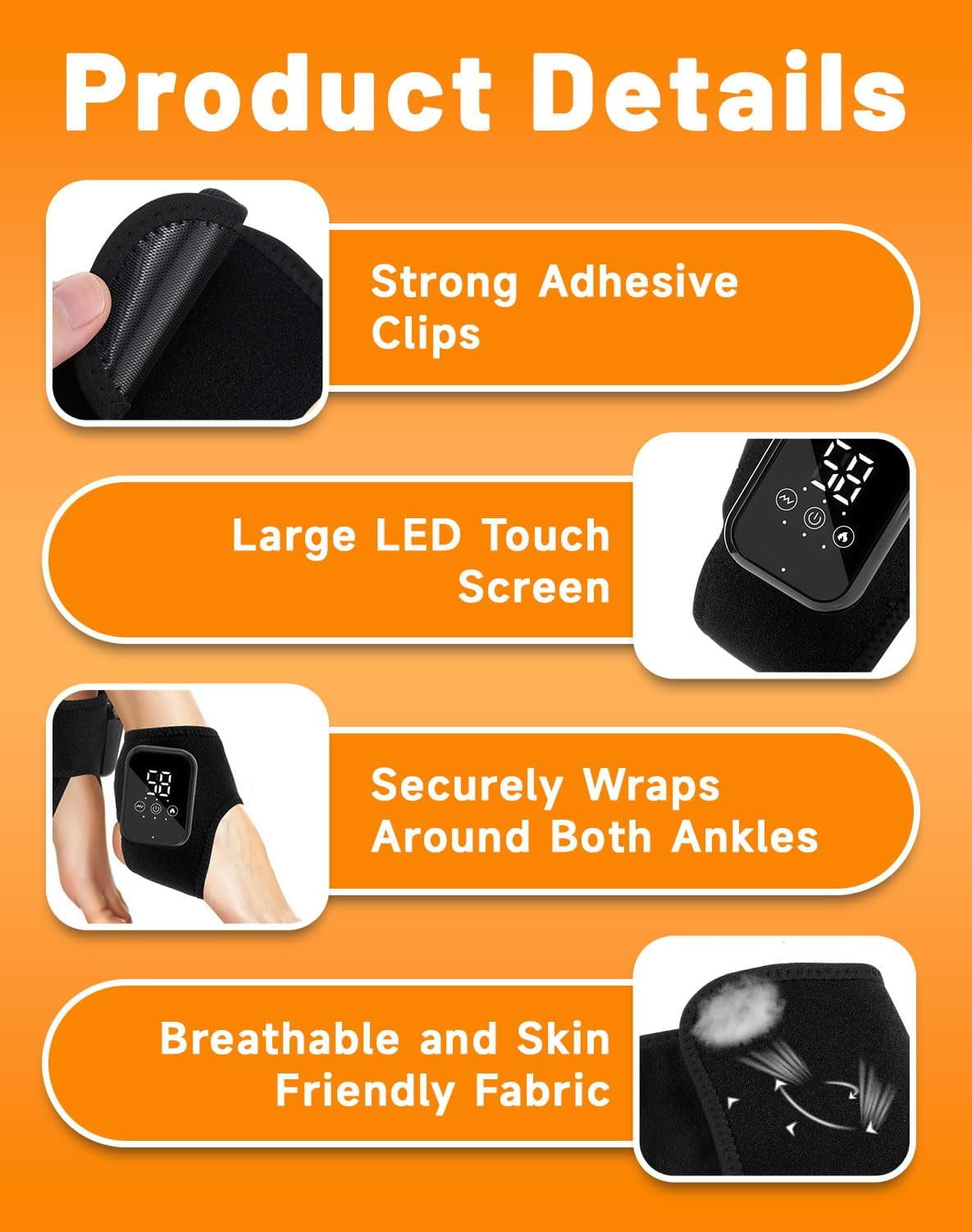 Massager, 2026 Foot Relief Massager, Portable Feet Relieve Machine, Compression/Heating/Massage Functions, 3 Massage Modes, 3 Heat Level, Rechargeable, Just 15 Minutes a Day (2PCS)