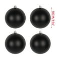 thumbnail image 3 of Black 4.0" Large Christmas Balls - Christmas Tree Decoration Ornaments Shatterproof Hanging Balls for Birthday Halloween Holiday Wedding Decorations Set of 4pcs, 3 of 8