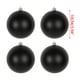 thumbnail image 3 of Juego de 4 adornos navideños negros | Bolas navideñas grandes de plástico resistente | Elegantes adornos negros para árbol, corona y guirnalda | Decoración navideña para el hogar, la oficina,, 3 of 7