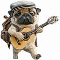 thumbnail image 1 of Adorable Pug Acrylic Car Vent Fragrance Diffuser, Pug Freshener Decorative Accessories, Cute Cartoon Puppy 2D Solid, Fun Interior Accessory for Cars, 1 of 8