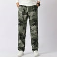 thumbnail image 4 of Hwmodou Male Pants Office Mens Fashion Casual Loose Cotton Plus Size Pocket Lace Up Camouflage Pants Trousers Overall Sports Casual Clothes For Man, 4 of 9