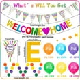 thumbnail image 4 of Rainbow Welcome Home Decorations, Rose Red, Yellow, Orange, Green, Blue, Purple Balloons, Pennant Flag Bunting, Polka Dots Banner for Home Family Baby Showers Ramadan Party, 4 of 8