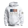 thumbnail image 3 of EliteGoogv Mens Hoodies Patriotic Graphic Lined Hoodies For Men Drawstring Kangaroo Pocket Pullover Sweatshirt Relaxed Fit Warm Winter Outerwear Tops Red XL, 3 of 3