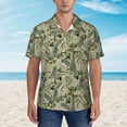 thumbnail image 2 of Xecao Tropical Plants Green print Hawaiian shirt - a stylish short-sleeve button-down for men, perfect for casual beach and tropical outings., 2 of 9