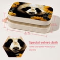 thumbnail image 5 of Panda Sunflower Velvet Portable Necklace Holder with Removable Compartment - Earring Organizer and Bracelet Holder Gift, 5 of 7