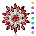 thumbnail image 3 of Women Fashion Flower Brooch Crystal Rhinestone Jewelry for Wedding Party Gift, 3 of 8