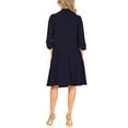 thumbnail image 4 of Women's Two-Piece Suit Set ? 3/4 Sleeve Fitted Blazer and Midi Skirt, 4 of 5