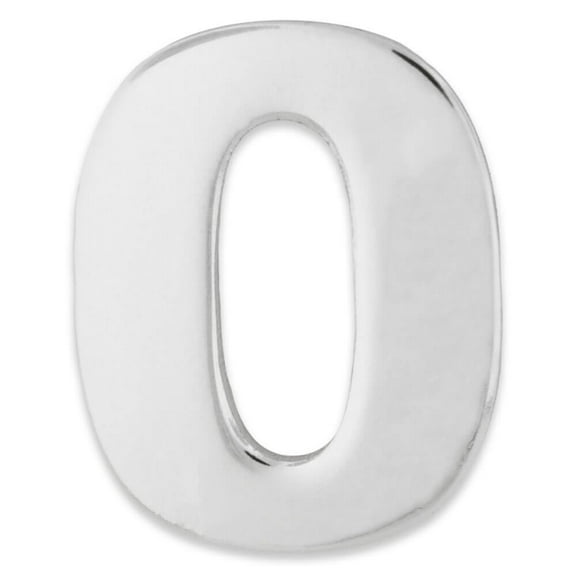 PinMart's Silver Number 0 Zero Lapel Pin - 100 Pack
