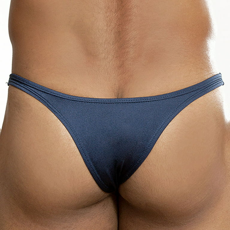 Mens Sexy Brazilian Bikini V-Shaped Pouch Enhancing Low Waist Thong  Underwear