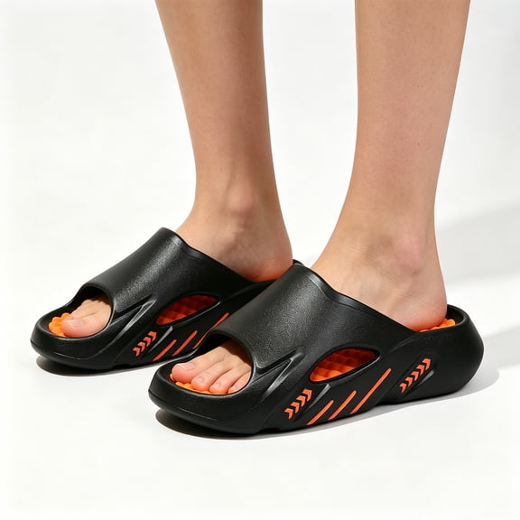Willtoo Couple’s Non-Slip Bathroom Slippers Summer Beach Slide Sandals Massage Comfortable Casual Footwear For Women Men