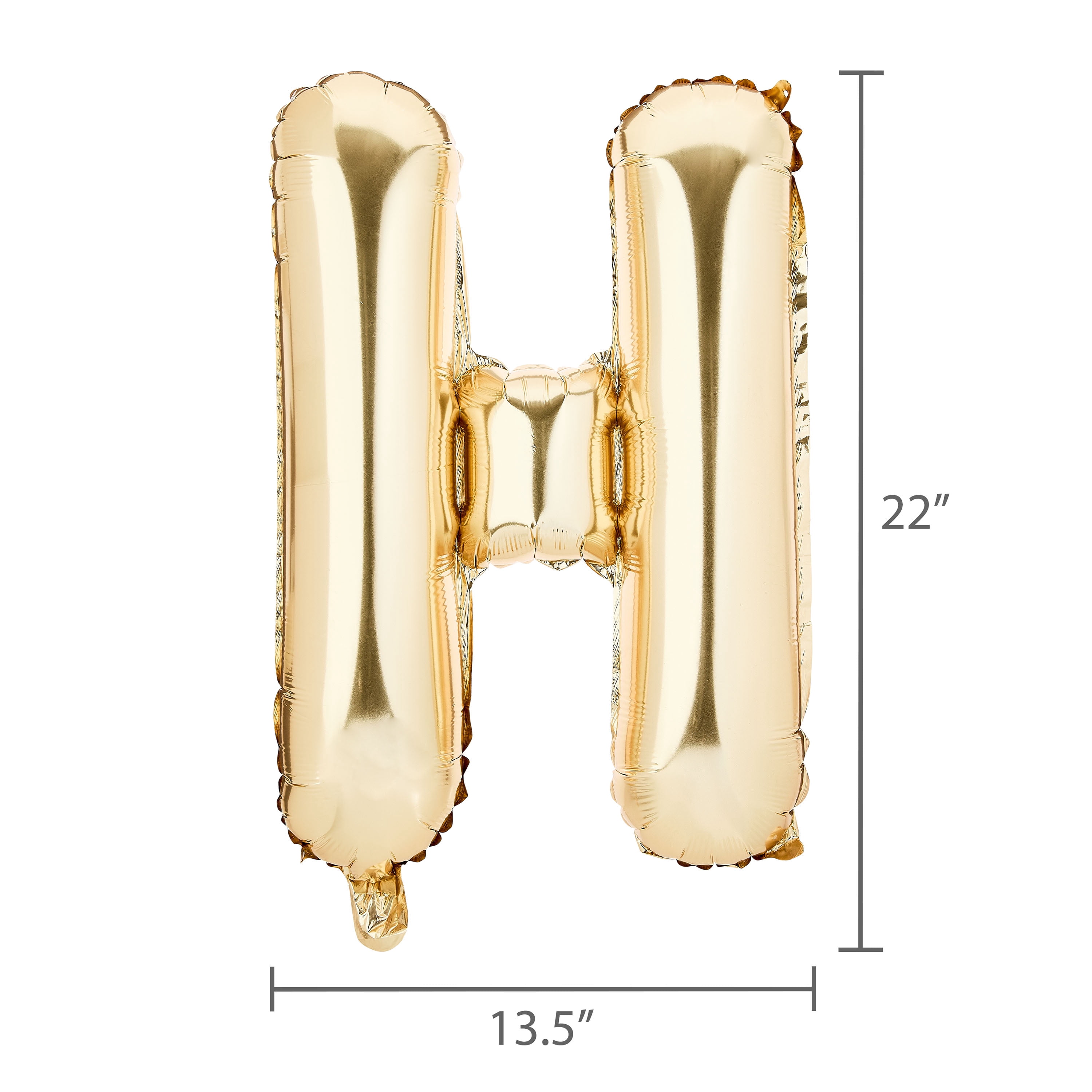 Gold Happy Birthday Air-Filled Balloon Banner, 16 Pieces, by Way To Celebrate