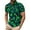 #415-Green, variant on Man St. Patrick's Day Lucky Shamrock Print Short Sleeve Lapel Hawaiian Summer Beach Button-Up Top Funny Irish Tees Cool Party Tees
