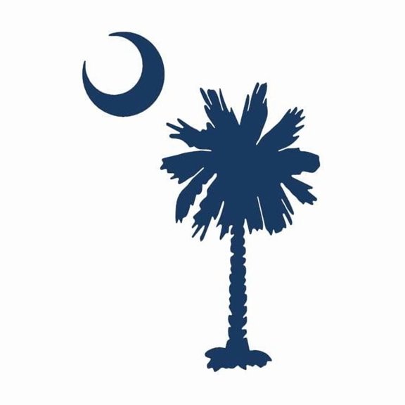 Palmetto Tree South Carolina Vinyl Decal Sticker UV & Waterproof Bumper Window Laptop Automotive Water Bottle Gift accessories – NAVY 5"