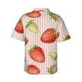 thumbnail image 3 of Fotbe Strawberries Hawaiian Shirt For Men Unisex Summer Beach Casual Short Sleeve Cotton Linen Button Down Shirts-Medium, 3 of 9