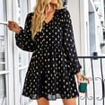 thumbnail image 1 of Vestido casual para mujer NikouMX Cuello en V largo con cordón S, 1 of 7