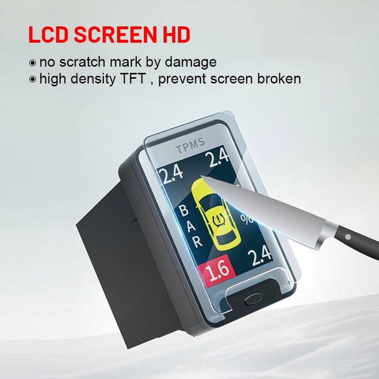 Bandenspanningscontrolesysteem, auto TPMS Bandenspanningssensor met LCD