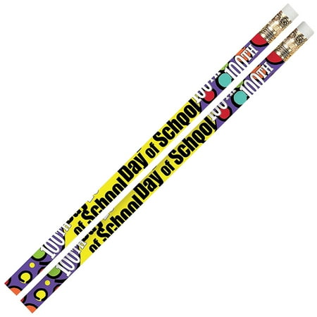 UPC: 0809263924890 | Musgrave Pencil Company 100th Day Of School Motivational Pencils Pack of 12 MUS2489D