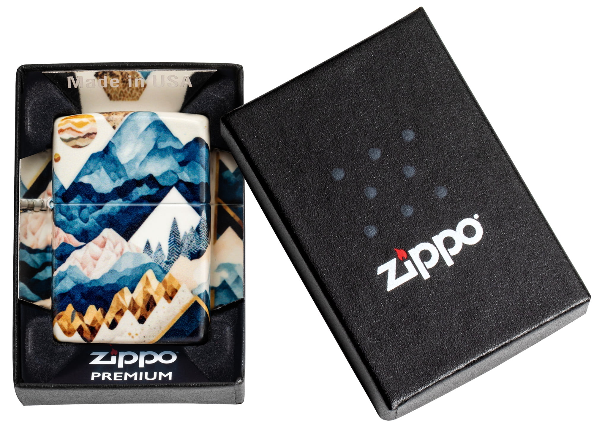 Zippo Mountain Collage Design 540 Matte Pocket Lighter