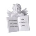 thumbnail image 1 of Estatuilla de ángel, bonita artesanía decorativa conmemorativa con alas, libro de colección de hadas, escultura de resina blanca para Patio, oficina, , 15,5x10,2x19,8 cm 155x102x198 cm Baoblaze Estatua de ángel, 1 of 8