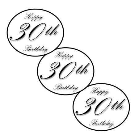 30TH CLASSY BLACK DECO FETTI (24 PIECES/PKG) by Partypro