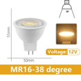 thumbnail image 1 of Bombilla de foco LED MR16, CA/CC, 12V, GU5.3, baja presión, 3W, 5W, 6W, 7W, luz de 38/120 grados, puede reemplazar a 20W, 50W, lámpara halógena, 4-20 piezas, 1 of 4