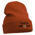 thumbnail image 4 of My Sun Embroidered 12 Inch Long Knitted Beanie - Red OSFM, 4 of 5