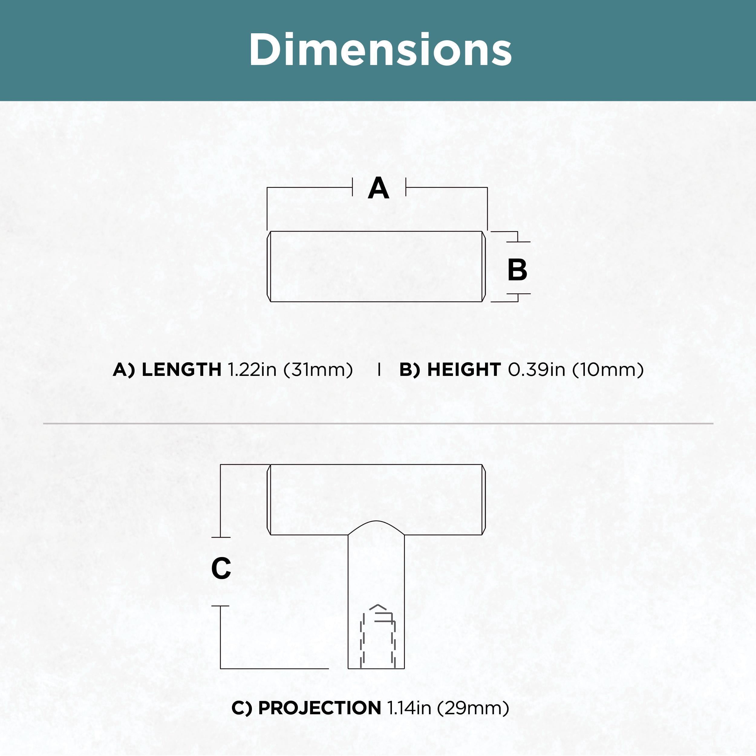 (2 pack) Mainstays Simple Round 1-1/4 in. (32 mm) Stainless Steel Cabinet Bar Knob (2-Pack)