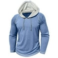 thumbnail image 6 of Fnnxeal Hoodies Sweatshirts for Men, Fall Winter Outdoor Long Sleeve Shirt with Pocket Big and Tall Shirts Casual Mens Light Blue Blouse Size S, 6 of 7