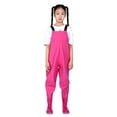 thumbnail image 2 of Fishing Chest Waders With Boots For Kids Outdoor Activities Girls Boys PVC Rain Pants Waterproof Bootfoot Waders Rain Trousers, 2 of 8
