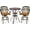 Dark Bronze / Tan, variant on MEETWARM 3-Piece Patio Swivel Bar Set, All-Weather Cast Aluminum Outdoor High Bar Stool Bistro Set for Garden Deck Backyard with 2 Cushions Bar Chairs with Footrest and 31" Bar Table