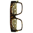 thumbnail image 4 of grinderPUNCH Oversized Clear Lens Celebrity Gold Sunglasses for Men and Women, 4 of 5