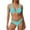 Light Blue, variant on JIANJIA Swim Suits for Women Summer Solid Color Sexy Strappy V Neck Brassiere With Thongs Two Piece Bikini Swimwears Beachwear,Black,S