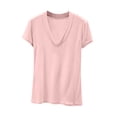 thumbnail image 3 of Thousandth Plus Size T-Shirt for Women Casual Modal Blouses Deep V-Neck Breathable Fitted Trendy Pullover Plain Short Sleeve Basic Slim Fit Tops, 3 of 7