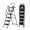 Black#2, variant on Full Size Extension Ladder, 10.5ft (about 3.2m) retractable ladder, multi-functional foldable ladder, with hook, aluminum retractable ladder, suitable for daily use of RV, attic, home, 330 pounds
