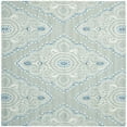 thumbnail image 6 of SAFAVIEH Wyndham Pompeii Damask Wool Runner Rug, Blue/Ivory, 2'3" x 9', 6 of 10
